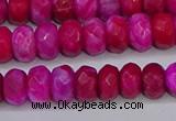 CAG9590 15.5 inches 5*8mm faceted rondelle crazy lace agate beads