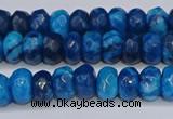 CAG9593 15.5 inches 5*8mm faceted rondelle crazy lace agate beads