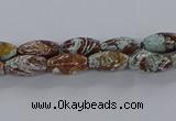 CAG9610 15.5 inches 6*12mm rice ocean agate gemstone beads