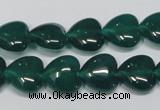 CAG962 15.5 inches 12*12mm heart green agate gemstone beads wholesale