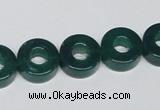 CAG964 15.5 inches 13mm donut green agate gemstone beads wholesale