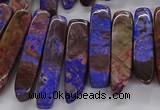 CAG9655 Top drilled 7*20mm - 9*40mm sticks ocean agate beads