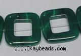 CAG968 15.5 inches 25*25mm square green agate gemstone beads wholesale