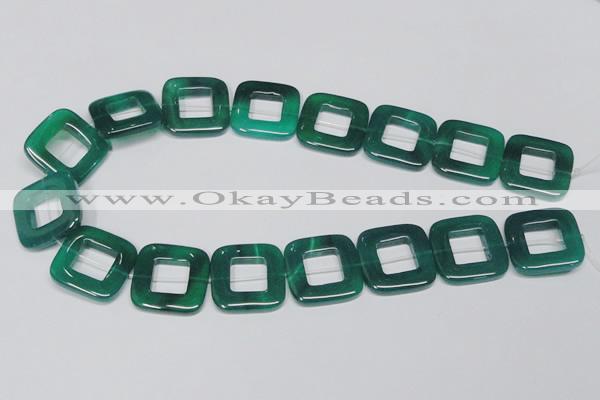 CAG968 15.5 inches 25*25mm square green agate gemstone beads wholesale