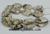 CAG9696 15.5 inches 35*45mm - 35*50mm freeform ocean agate beads