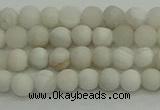 CAG9700 15.5 inches 4mm round matte grey agate beads wholesale