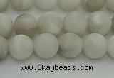 CAG9702 15.5 inches 8mm round matte grey agate beads wholesale