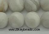 CAG9705 15.5 inches 14mm round matte grey agate beads wholesale