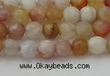 CAG9718 15.5 inches 4mm faceted round colorful agate beads