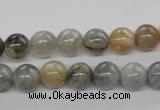 CAG972 15.5 inches 8mm round bamboo leaf agate gemstone beads