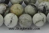 CAG9734 15.5 inches 12mm round black & white agate beads wholesale