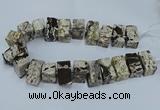 CAG9750 15.5 inches 15*28mm - 17*30mm cuboid ocean agate beads