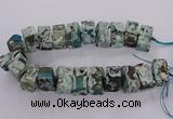 CAG9751 15.5 inches 15*28mm - 17*30mm cuboid ocean agate beads