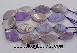 CAG9758 15.5 inches 30*35mm - 35*45mm faceted freeform agate beads