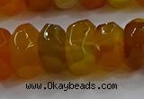 CAG9762 15.5 inches 8*16mm faceted rondelle agate gemstone beads