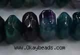 CAG9767 15.5 inches 8*16mm faceted rondelle agate gemstone beads