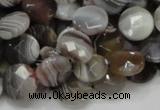 CAG978 15.5 inches 16mm faceted coin botswana agate beads wholesale