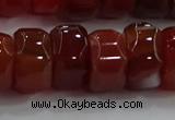 CAG9782 15.5 inches 8*16mm faceted rondelle agate gemstone beads