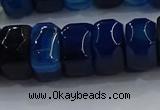 CAG9785 15.5 inches 8*16mm faceted rondelle agate gemstone beads