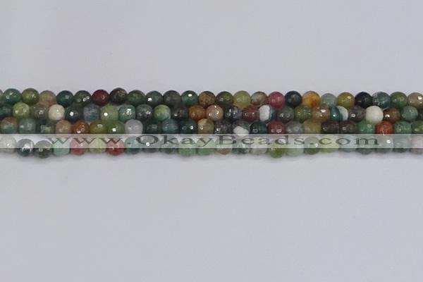 CAG9831 15.5 inches 6mm faceted round Indian agate beads