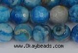 CAG9885 15.5 inches 10mm faceted round blue crazy lace agate beads