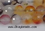 CAG9891 15.5 inches 8mm faceted round dendritic agate beads