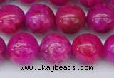 CAG9927 15.5 inches 10mm round fuchsia crazy lace agate beads