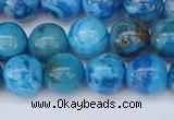 CAG9933 15.5 inches 8mm round blue crazy lace agate beads