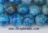 CAG9934 15.5 inches 10mm round blue crazy lace agate beads