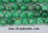 CAG9938 15.5 inches 4mm round green crazy lace agate beads