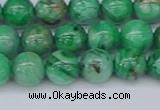 CAG9940 15.5 inches 8mm round green crazy lace agate beads