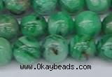 CAG9942 15.5 inches 12mm round green crazy lace agate beads