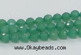 CAJ02 15.5 inches 6mm faceted round green aventurine jade beads