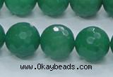 CAJ06 15.5 inches 16mm faceted round green aventurine jade beads