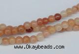 CAJ101 15.5 inches 4mm round red aventurine jade beads wholesale