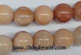 CAJ105 15.5 inches 14mm round red aventurine jade beads wholesale