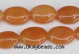 CAJ161 15.5 inches 13*18mm oval red aventurine jade beads