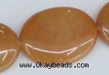 CAJ164 15.5 inches 30*45mm oval red aventurine jade beads