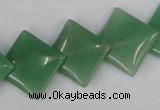 CAJ303 15.5 inches 18*18mm diamond green aventurine jade beads