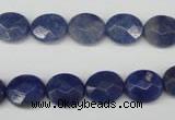 CAJ580 15.5 inches 10*12mm faceted oval blue aventurine beads wholesale