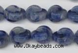 CAJ582 15.5 inches 12*12mm curved moon blue aventurine beads wholesale