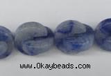 CAJ584 15.5 inches 16*16mm curved moon blue aventurine beads wholesale