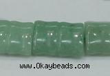 CAJ60 15.5 inches 18*25mm flat bamboo green aventurine jade beads