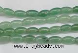 CAJ641 15.5 inches 5*8mm rice green aventurine beads