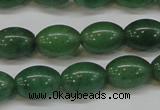 CAJ647 15.5 inches 10*14mm rice green aventurine beads