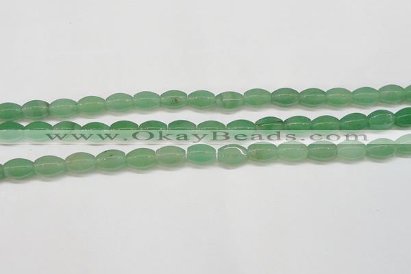 CAJ652 15.5 inches 8*12mm hexahedron green aventurine beads