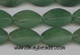 CAJ667 15.5 inches 10*20mm twisted rice green aventurine beads