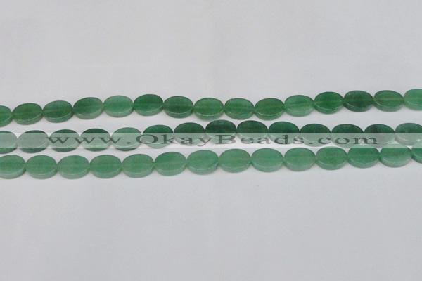 CAJ678 15.5 inches 10*14mm oval green aventurine beads