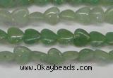 CAJ683 15.5 inches 8*8mm heart green aventurine beads