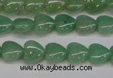 CAJ684 15.5 inches 10*10mm heart green aventurine beads